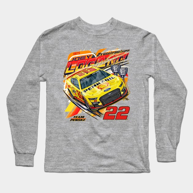 Joey Logano Car Long Sleeve T-Shirt by art.Hamdan